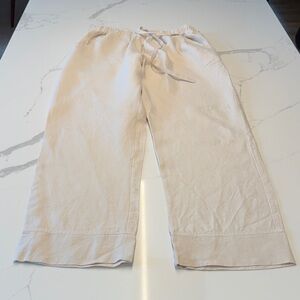 Parachute 100% linen pants with elastic drawstring waist